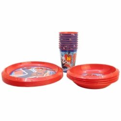 SET FIESTA 20 PCS (PLATO, CUENCO, VASO) SPIDERMAN