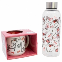 SET 2 PCS (HYDRO BOTTLE AND 400 ML CERAMIC MUG) HELLO KITTY
