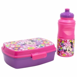 2 PCS BTS SET (SPORT BOTTLE AND SANDWICH BOX) IN GIFT BOX  MINNIE BOLD FLORALS