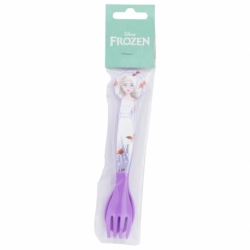 2 PCS PP CUTLERY (SPOON AND FORK) SET IN POLYBAG FROZEN AUTUM LEAVES