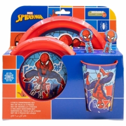 SET EASY 5 PCS (PLATO, CUENCO, VASO Y CUBIERTOS) EN CAJA  SPIDERMAN MOB RULES