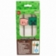 SET DOS PAJITAS 3D ACERO INOXIDABLE MINECRAFT ICONICMONO