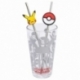 SET VASO CON DOS PAJITAS 480 ML POKEMON METAL MELTDOWN