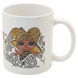 TAZA CERAMICA SB 325 ML EN CAJA LOL SURPRISE ROCK ON