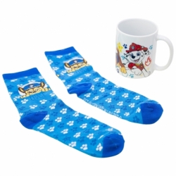 SET DE CALCETINES Y TAZA CERAMICA 325 ML PAW PATROL BOY ICONS