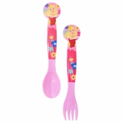 SET DE 2 CUBIERTOS PP (CUCHARA Y TENEDOR) PRINCESS BEYOU TIFUL