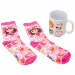 SET DE CALCETINES Y TAZA CERAMICA 325 ML GABBY\'S DOLLHOUSE