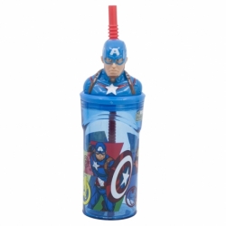 VASO FIGURITA 3D 360 ML AVENGERS SEVEN WONDERS CAPTAIN AMERICA