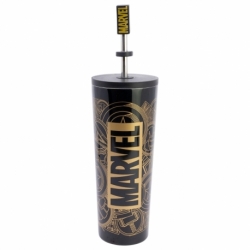VASO TERMO ACERO INOXIDABLE CON CAÑA 3D 770 ML MARVEL GOLDEN TREASURE