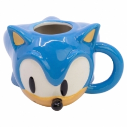 TAZA CERAMICA 3D 400 ML EN CAJA DE REGALO SONIC HEAD